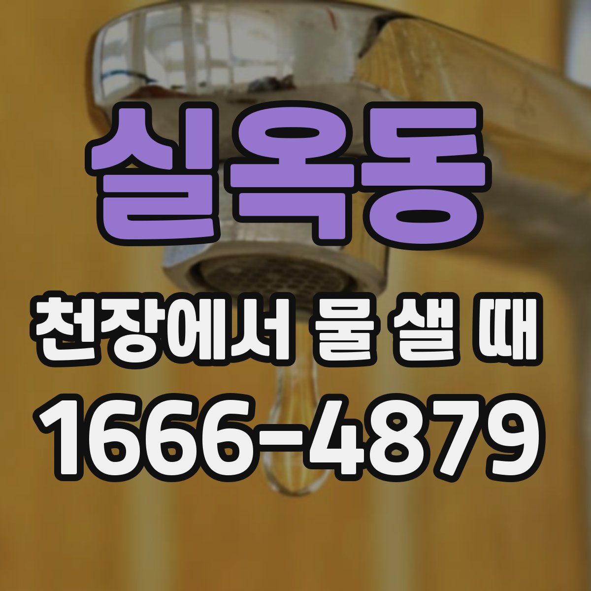 실옥동 천장에서 물 샐 때