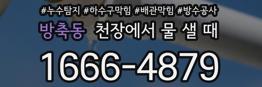방축동 천장에서 물 샐 때