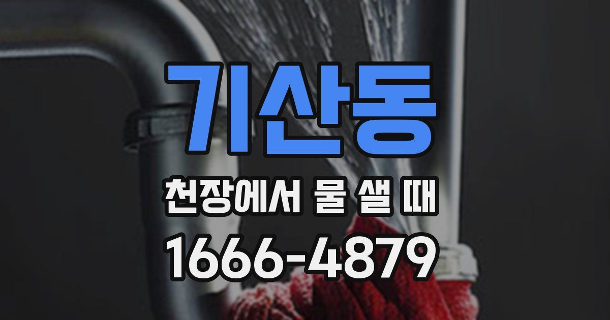 기산동 천장에서 물 샐 때