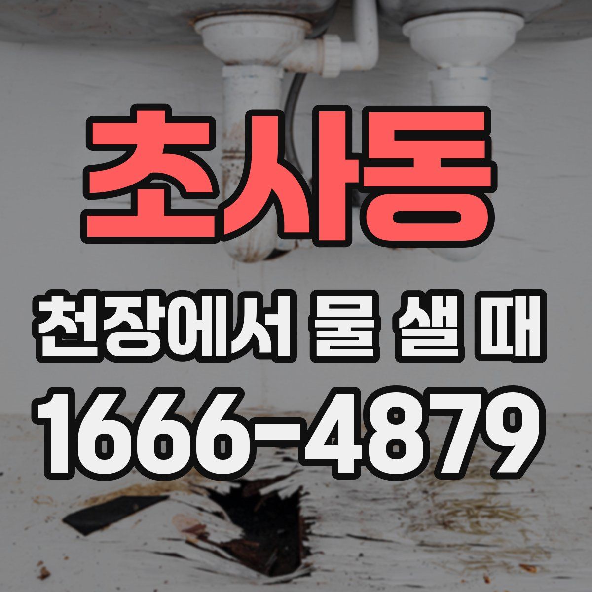 초사동 천장에서 물 샐 때