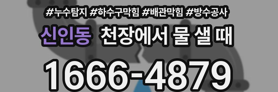 신인동 천장에서 물 샐 때