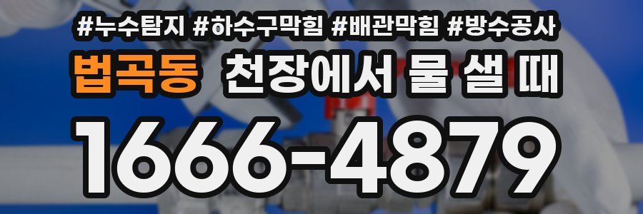 법곡동 천장에서 물 샐 때
