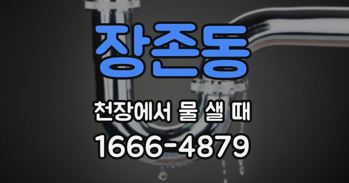 장존동 천장에서 물 샐 때