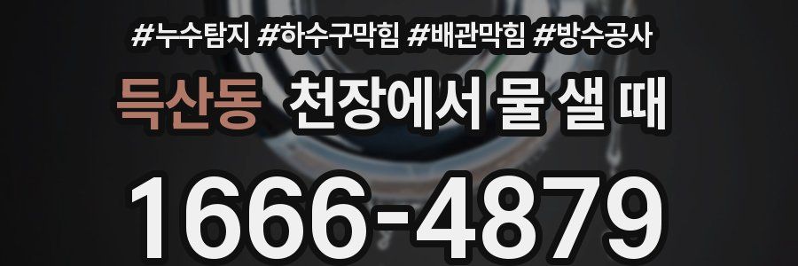 득산동 천장에서 물 샐 때