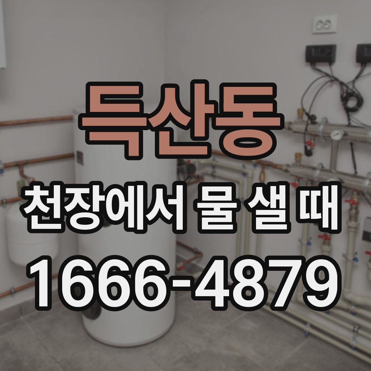 득산동 천장에서 물 샐 때