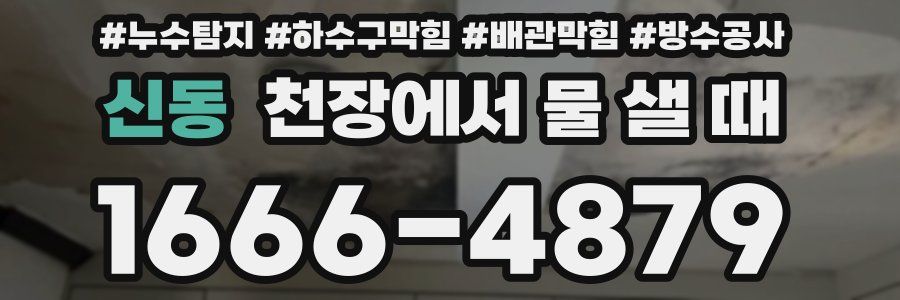 신동 천장에서 물 샐 때