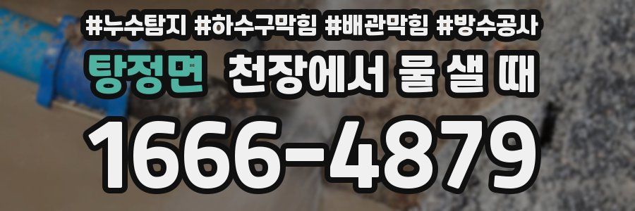 탕정면 천장에서 물 샐 때