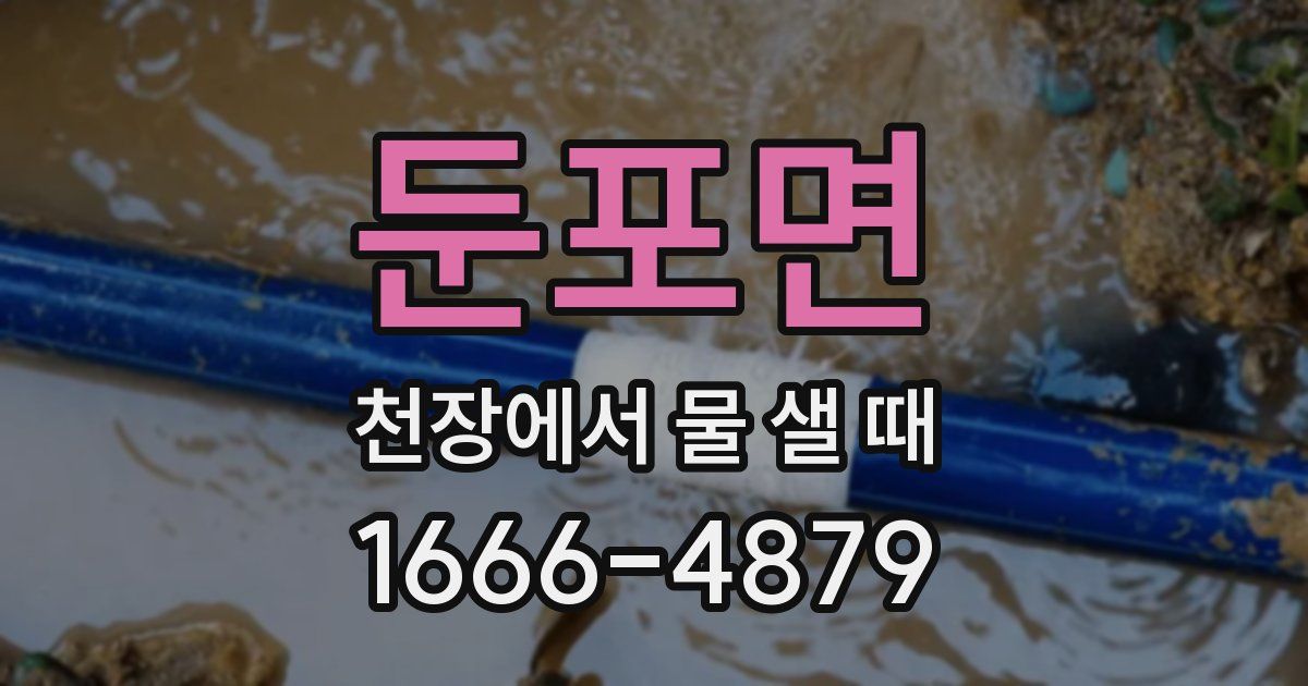 둔포면 천장에서 물 샐 때