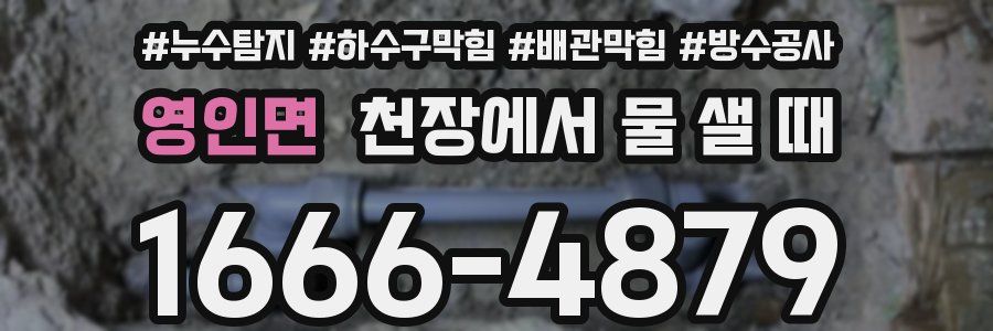영인면 천장에서 물 샐 때