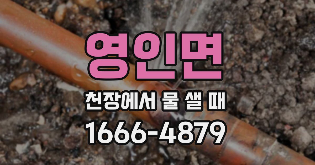 영인면 천장에서 물 샐 때