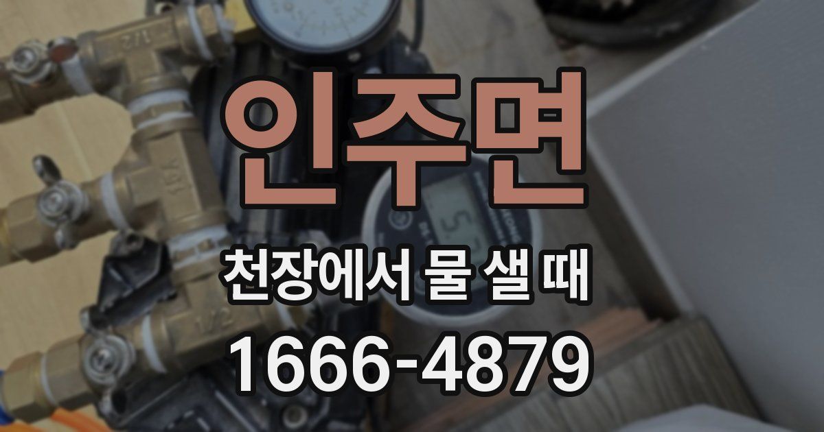 인주면 천장에서 물 샐 때