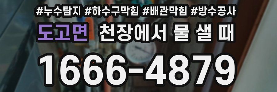 도고면 천장에서 물 샐 때