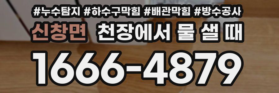 신창면 천장에서 물 샐 때