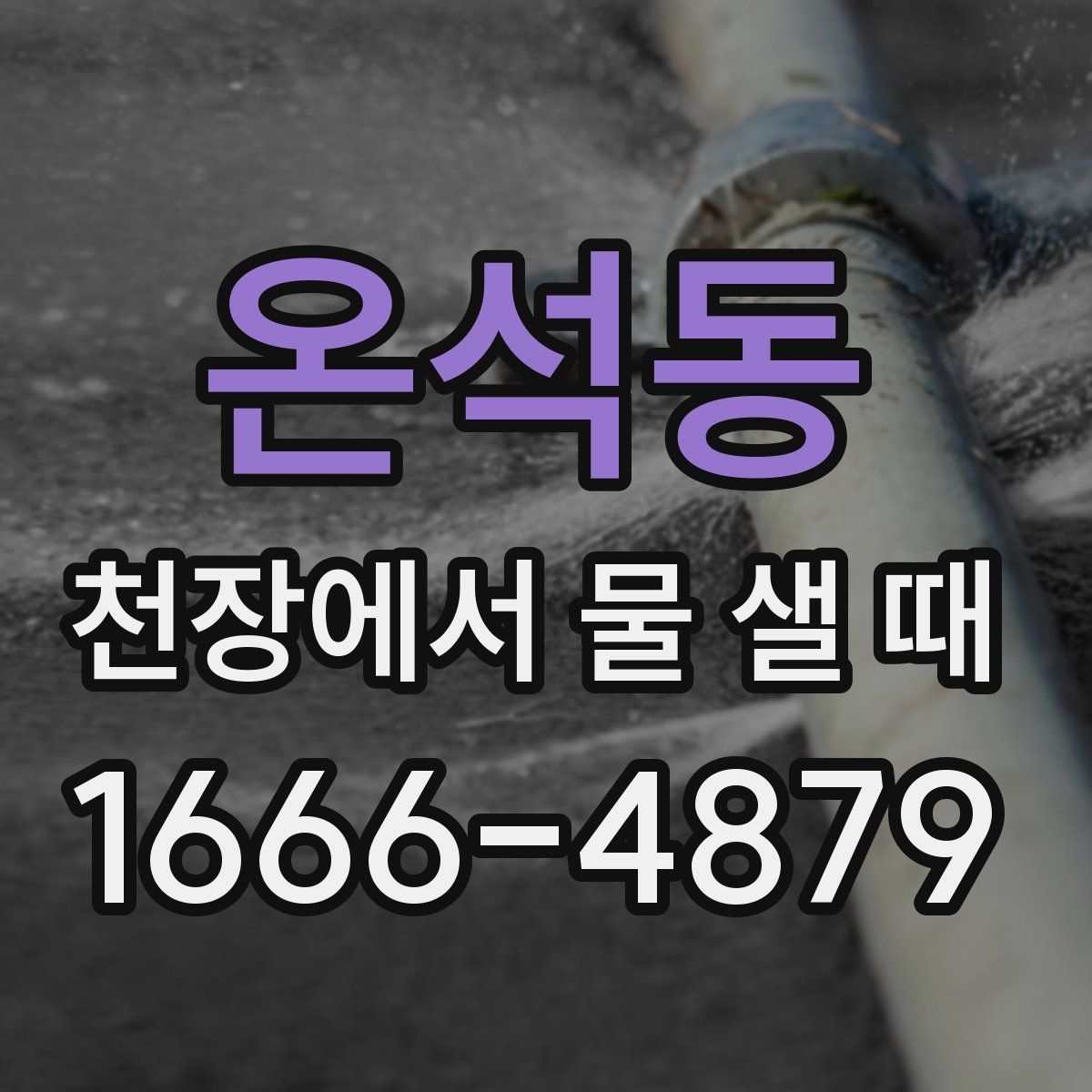 온석동 천장에서 물 샐 때