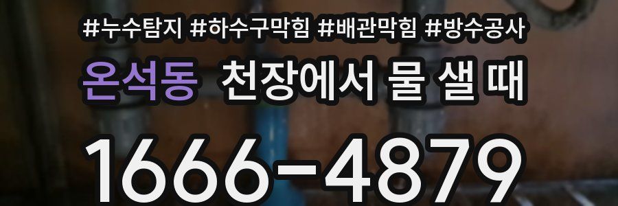 온석동 천장에서 물 샐 때