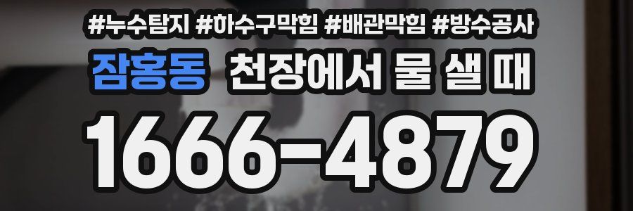 잠홍동 천장에서 물 샐 때
