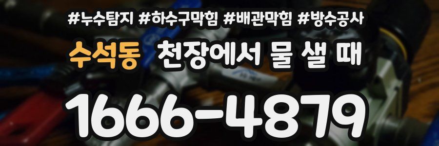 수석동 천장에서 물 샐 때