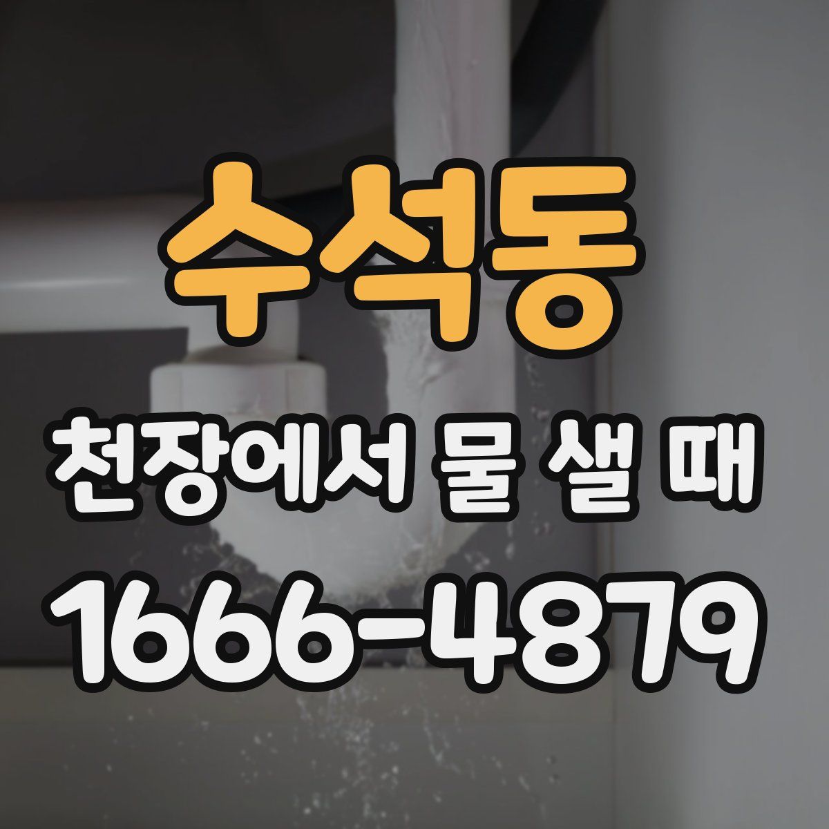 수석동 천장에서 물 샐 때
