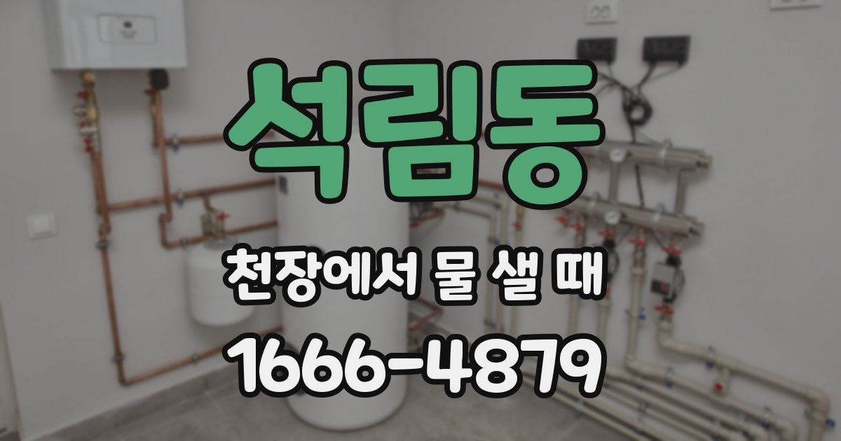 석림동 천장에서 물 샐 때
