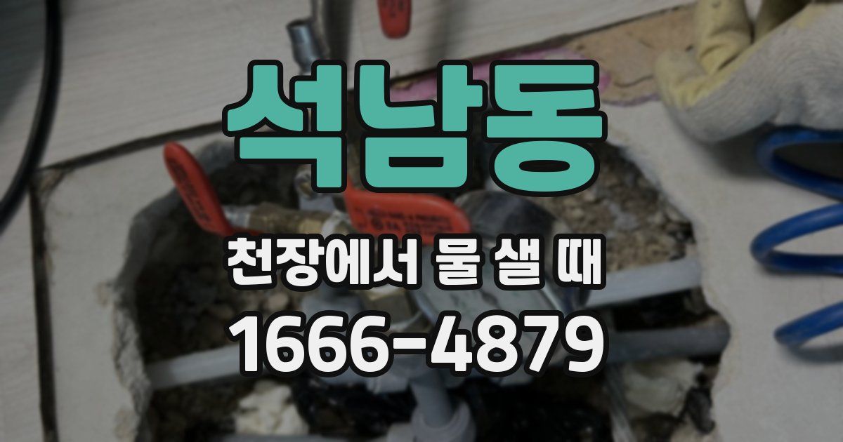 석남동 천장에서 물 샐 때