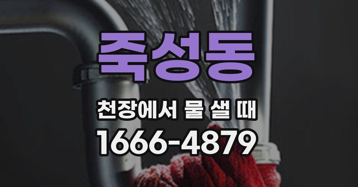 죽성동 천장에서 물 샐 때