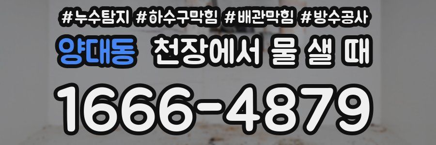 양대동 천장에서 물 샐 때