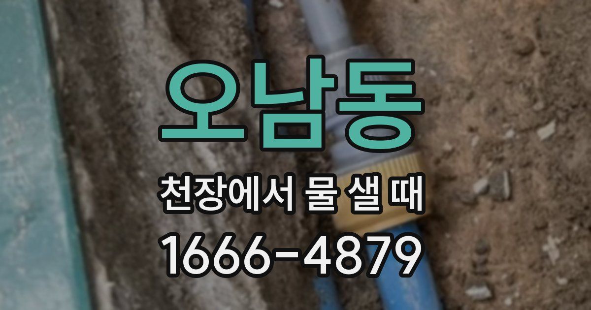 오남동 천장에서 물 샐 때