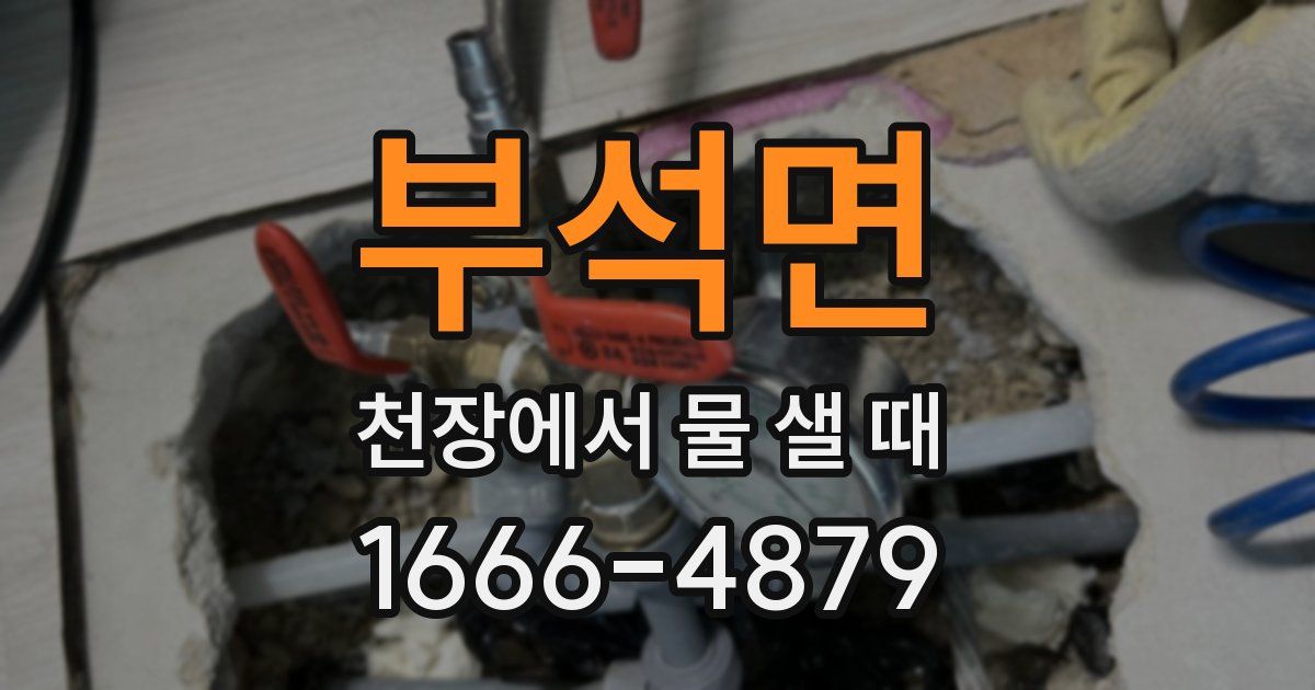 부석면 천장에서 물 샐 때
