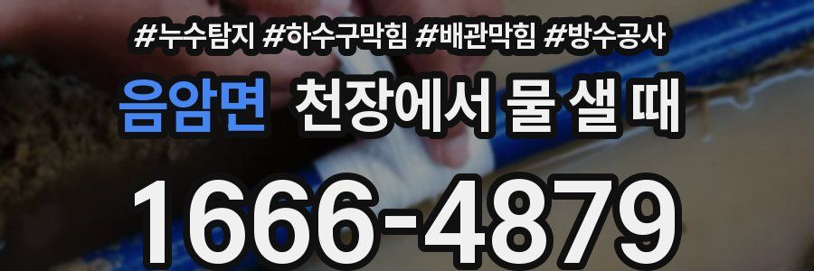 음암면 천장에서 물 샐 때