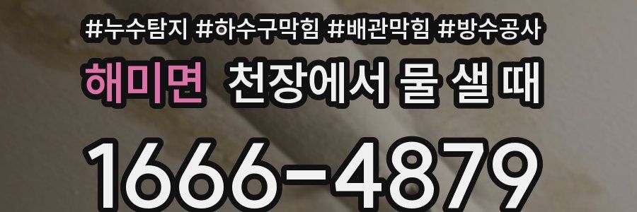 해미면 천장에서 물 샐 때