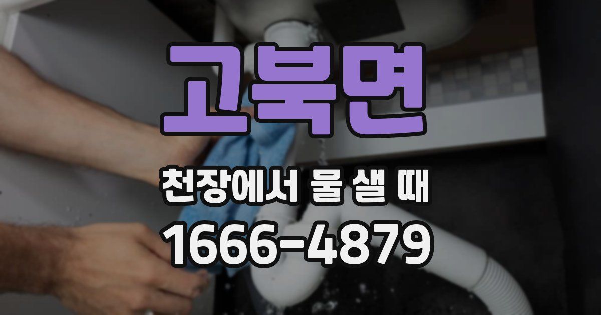 고북면 천장에서 물 샐 때