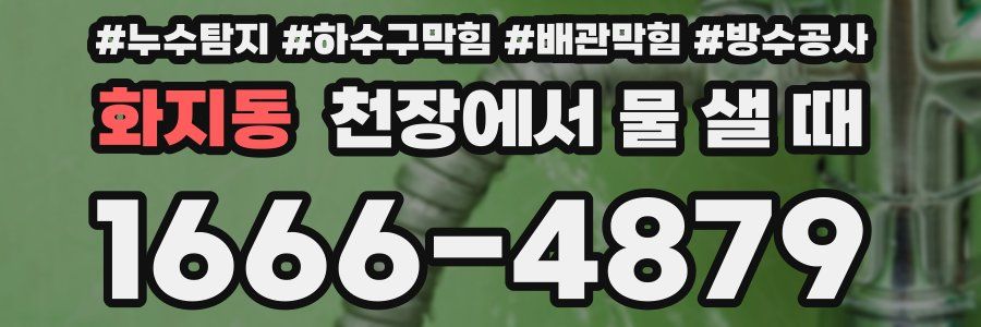 화지동 천장에서 물 샐 때