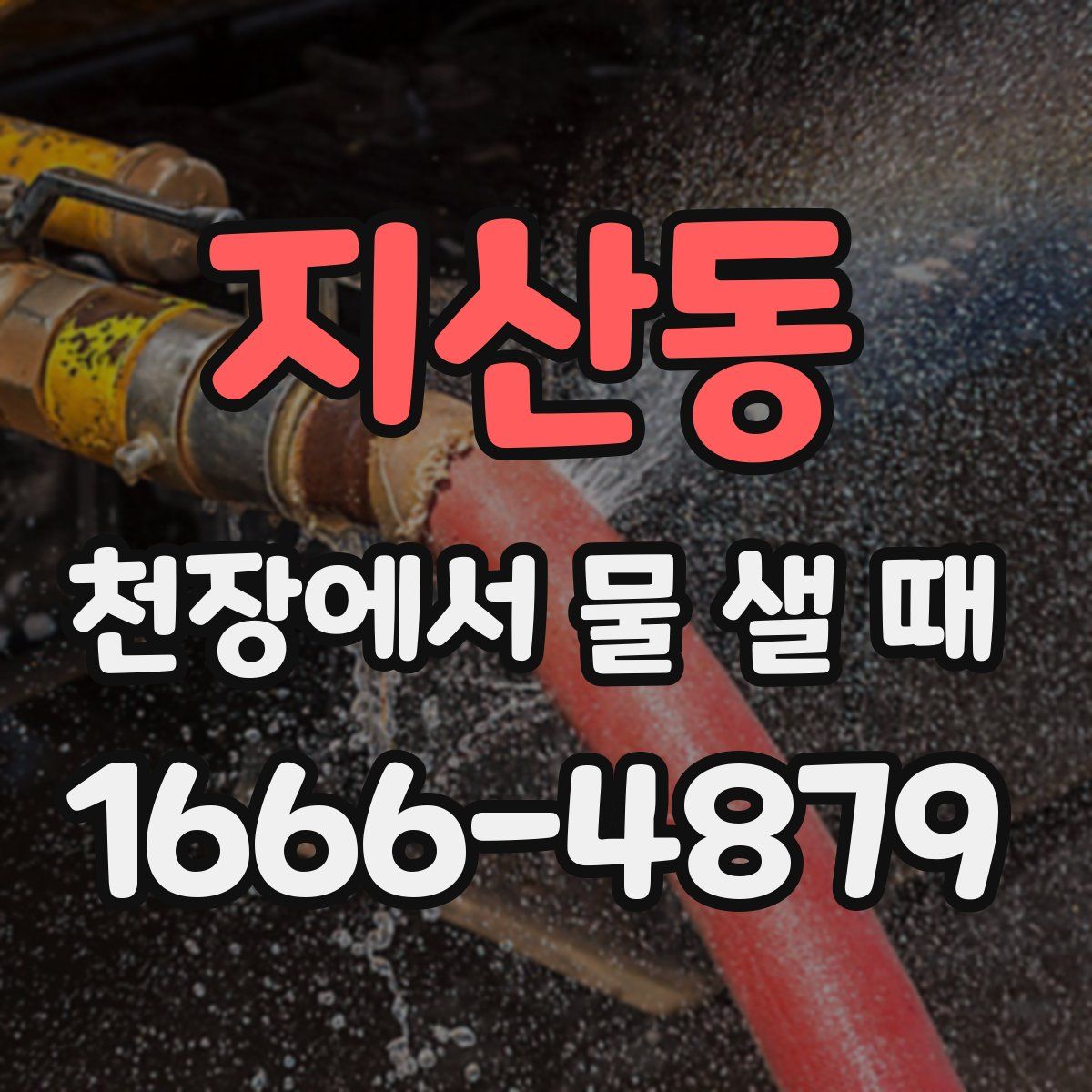 지산동 천장에서 물 샐 때