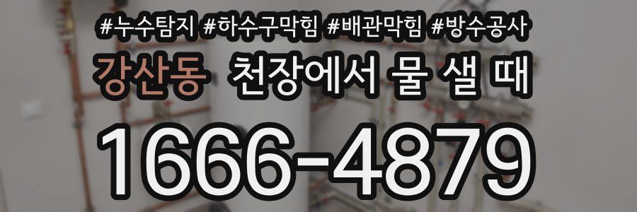강산동 천장에서 물 샐 때