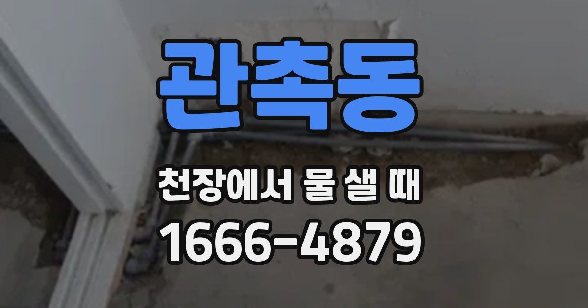 관촉동 천장에서 물 샐 때