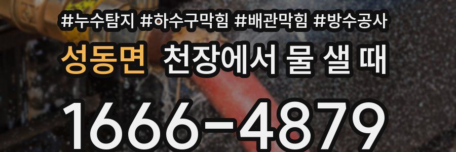성동면 천장에서 물 샐 때