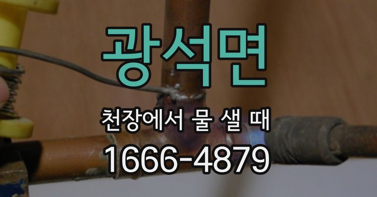 광석면 천장에서 물 샐 때