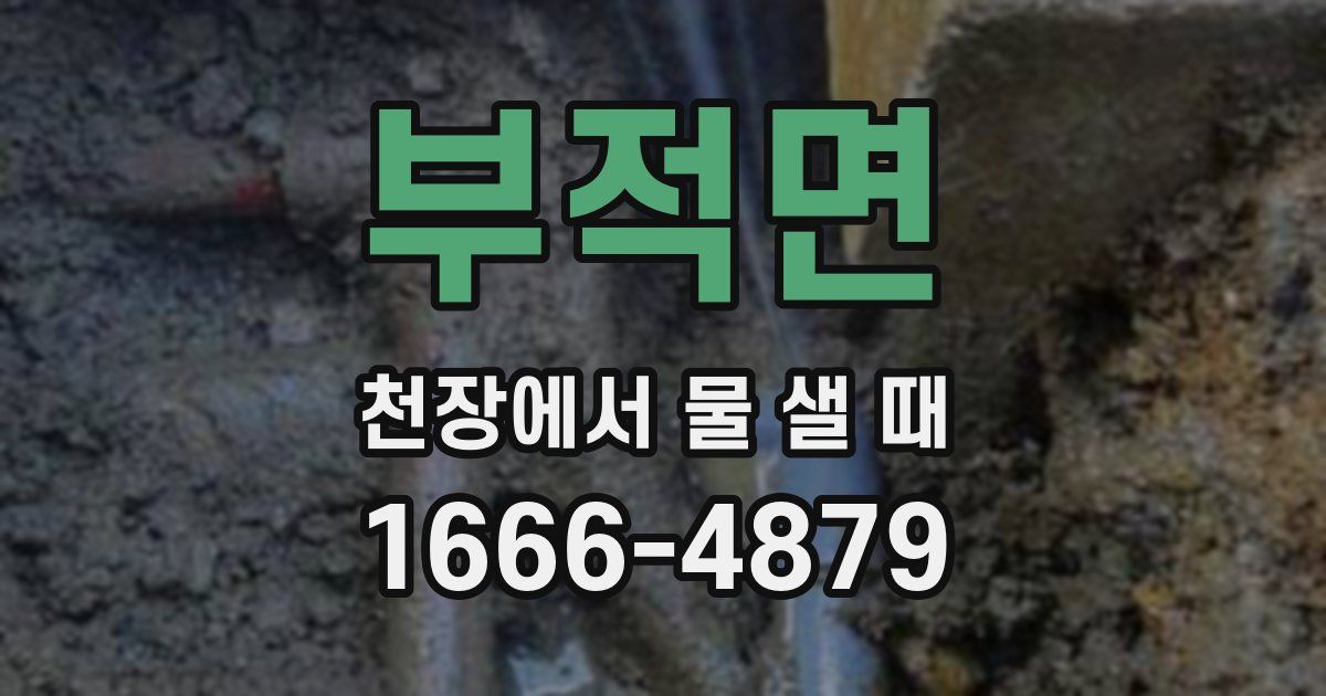 부적면 천장에서 물 샐 때