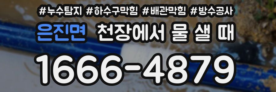 은진면 천장에서 물 샐 때