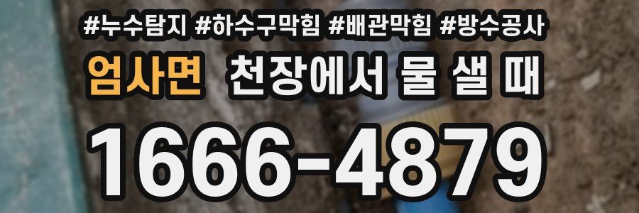 엄사면 천장에서 물 샐 때