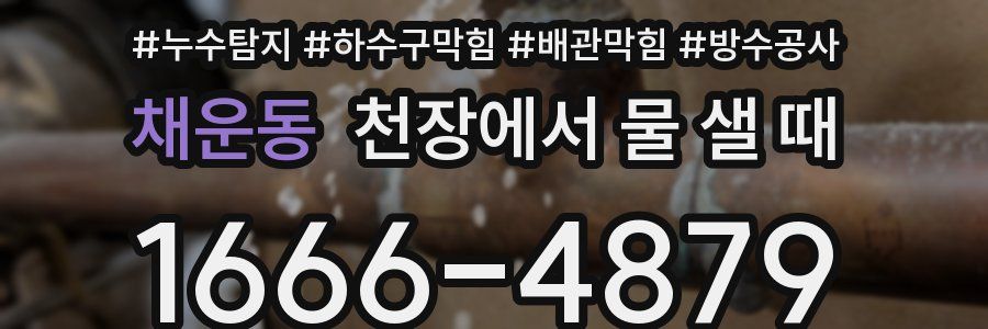 채운동 천장에서 물 샐 때
