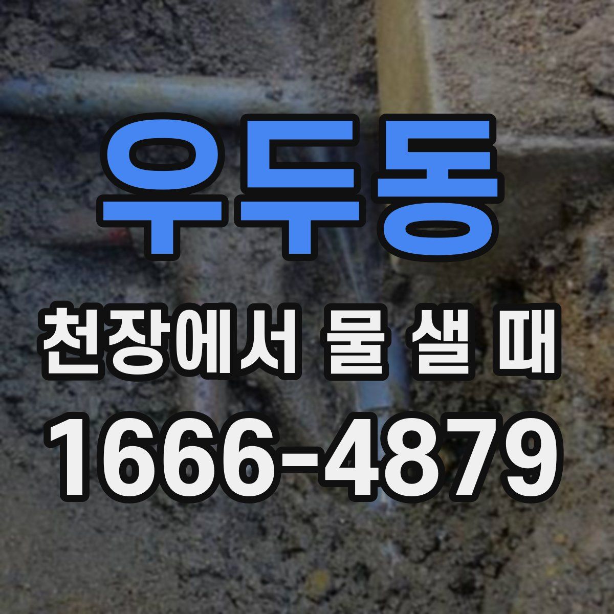 우두동 천장에서 물 샐 때