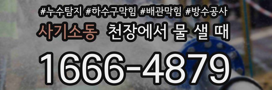 사기소동 천장에서 물 샐 때