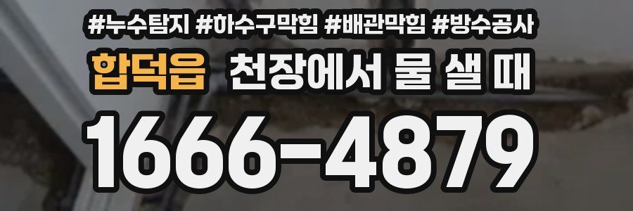 합덕읍 천장에서 물 샐 때