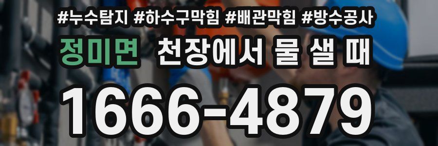 정미면 천장에서 물 샐 때