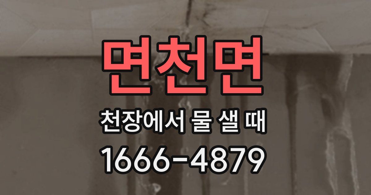 면천면 천장에서 물 샐 때
