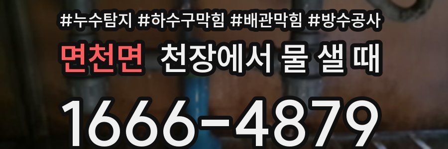 면천면 천장에서 물 샐 때
