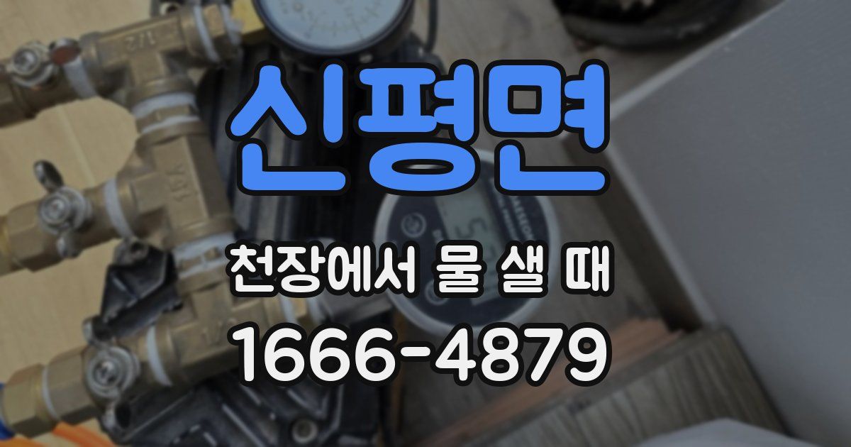 신평면 천장에서 물 샐 때
