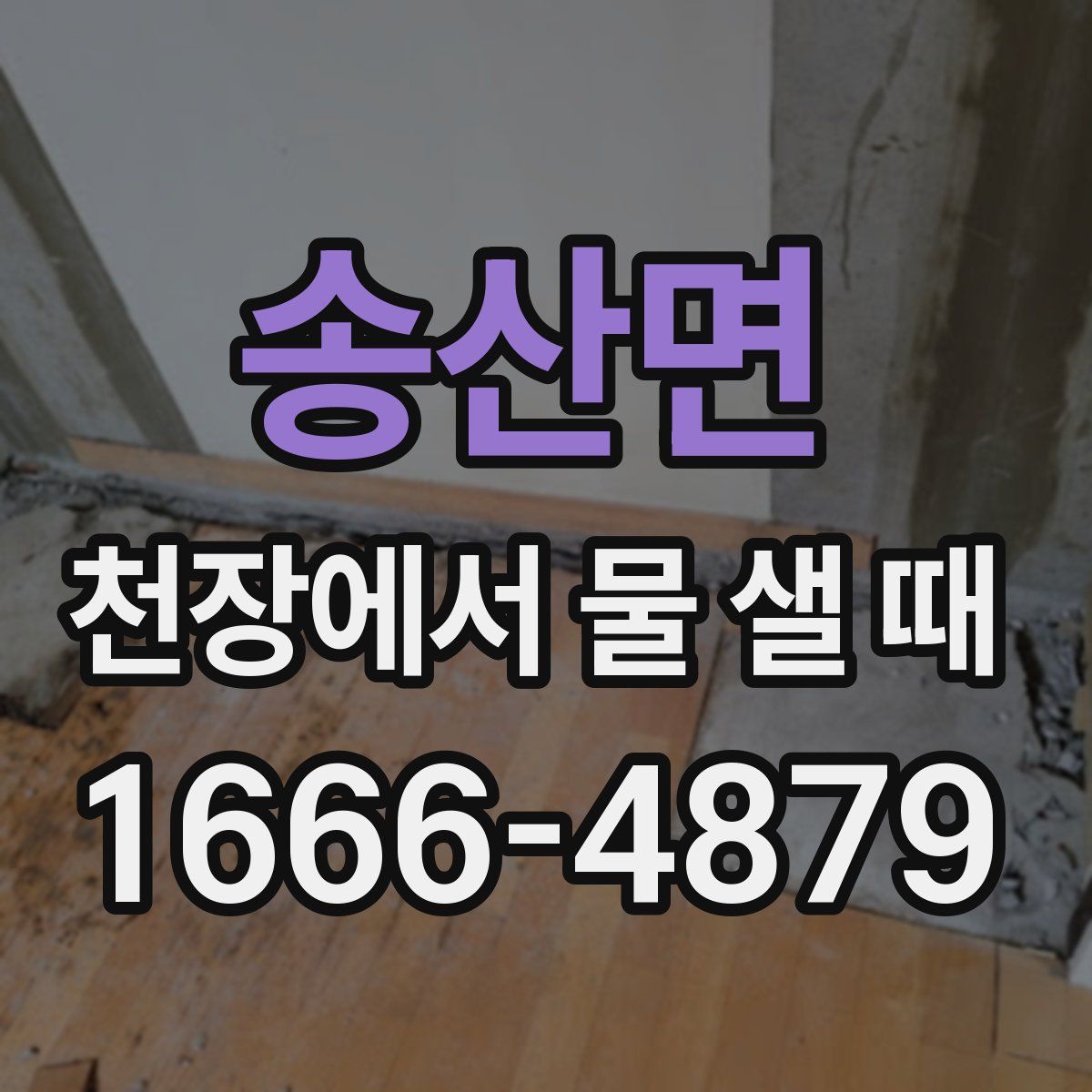 송산면 천장에서 물 샐 때