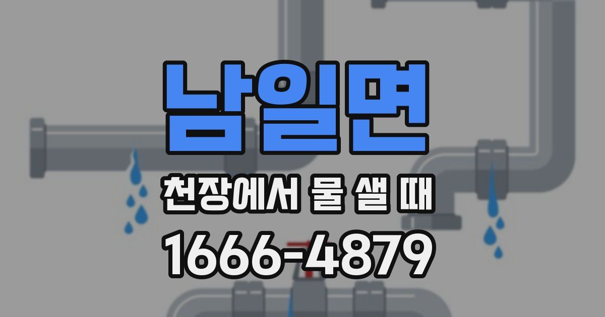 남일면 천장에서 물 샐 때